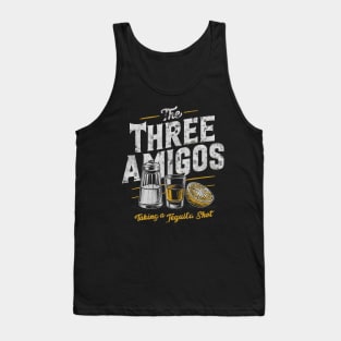 The 3 Three Amigos Taking a Tequila Shot Cinco De Mayo Tank Top